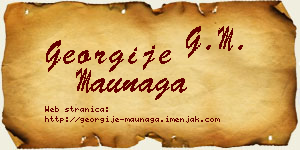 Georgije Maunaga vizit kartica